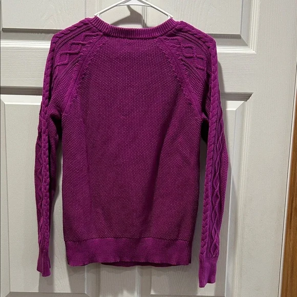 GAP Fuchsia Cable Knit Sweater - Picture 2 of 6